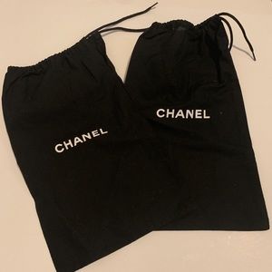 Two (shoe or wallet) AUTHENTIC Chanel dust bags